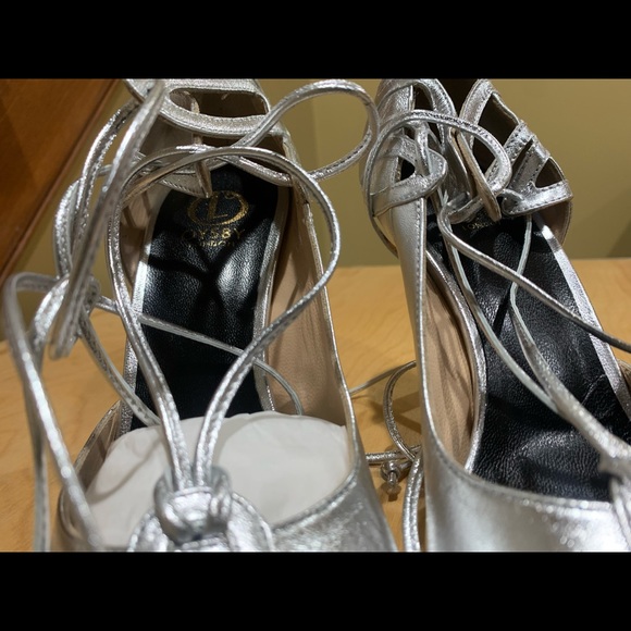 Laced Up OYSBY London Heels - Velvet and Italian Leather (NWOT) - Picture 10 of 13